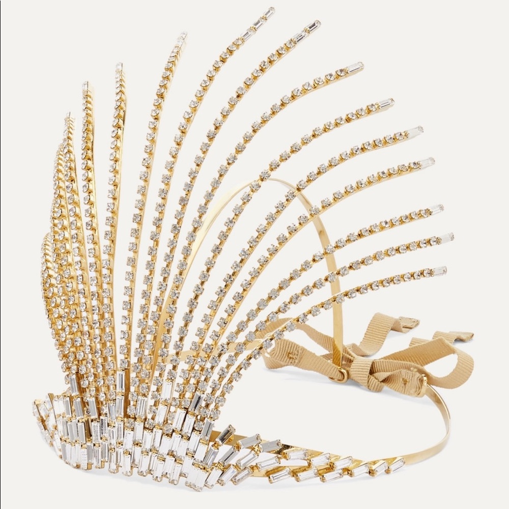Rosantica crystal gold head piece